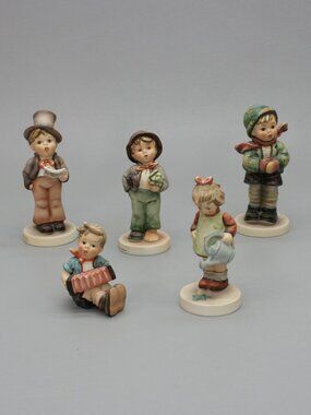 Lot of 5 Hummel Singer TMK5/TMK6 Boys Girls Vintage Figurines Goebel W. Germany